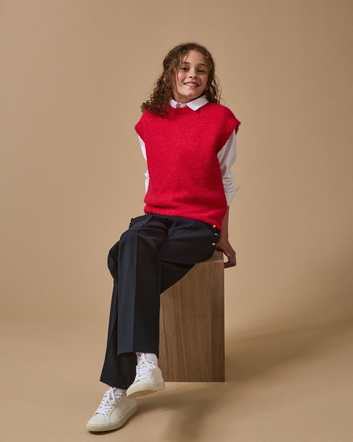 Pantalon large à pont Fille