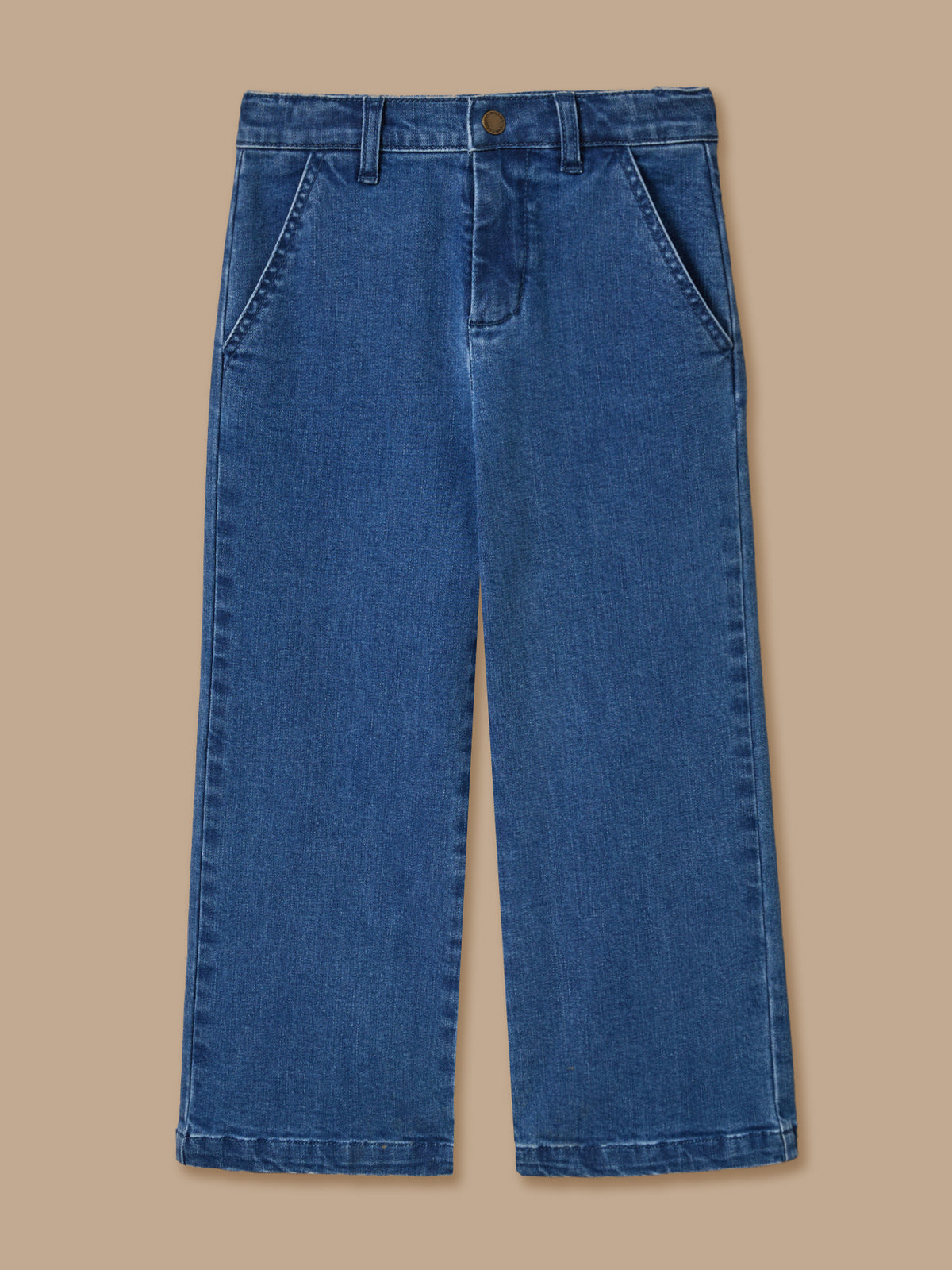 Pantalon large en denim Fille