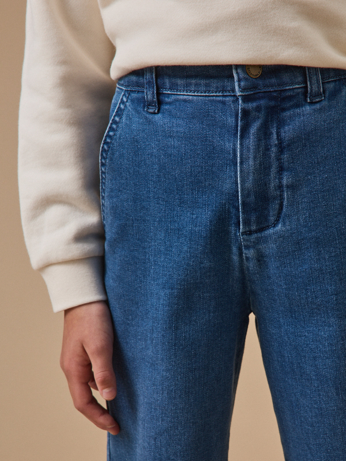 Pantalon large en denim Fille