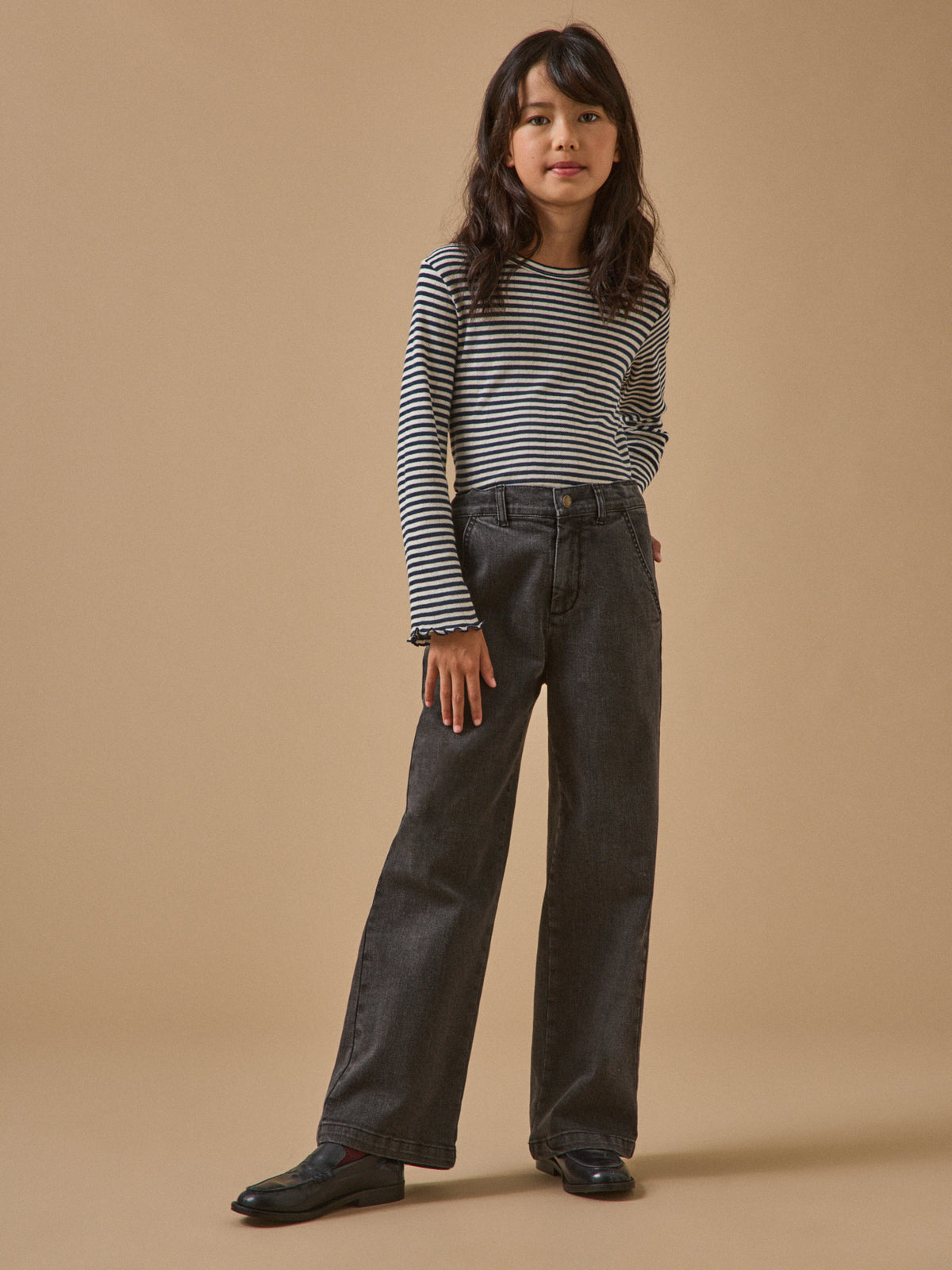 Pantalon large en denim Fille