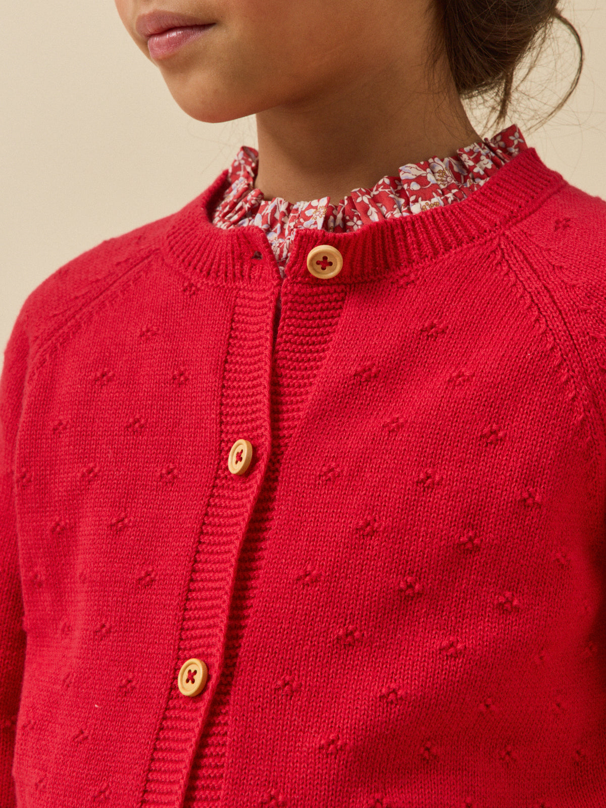 Cardigan Fille point fantaisie