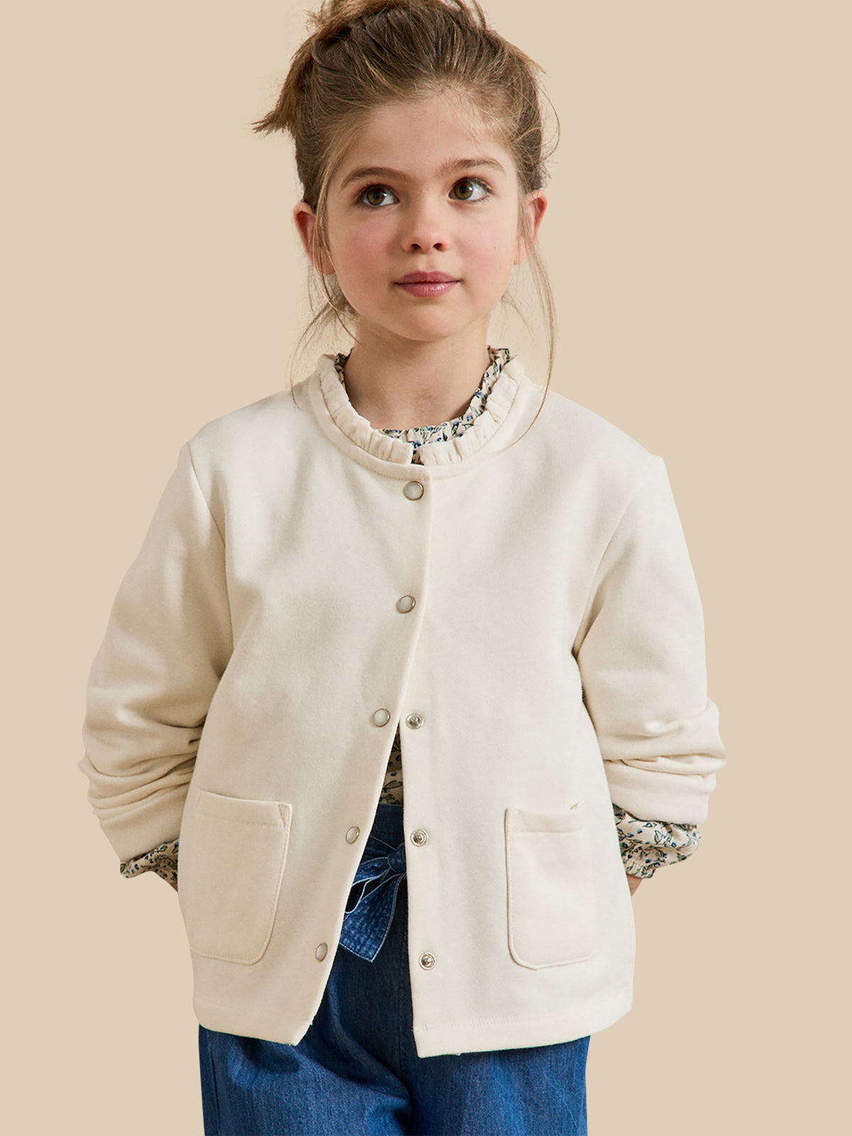 Gilet Fille en molleton - Coton biologique