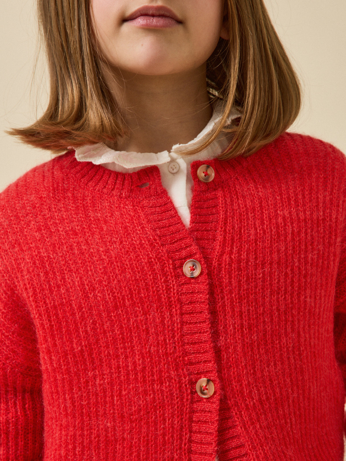 Cardigan Fille avec laine et mohair