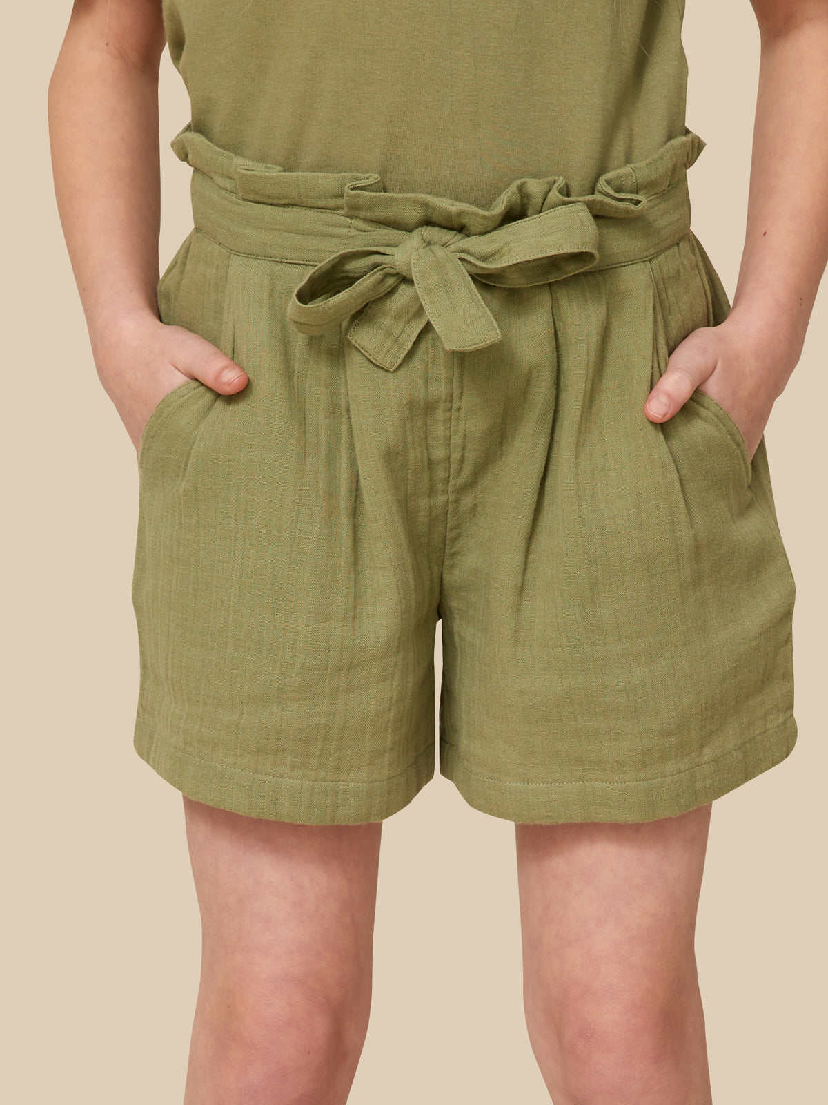 Short Fille en gaze de coton biologique