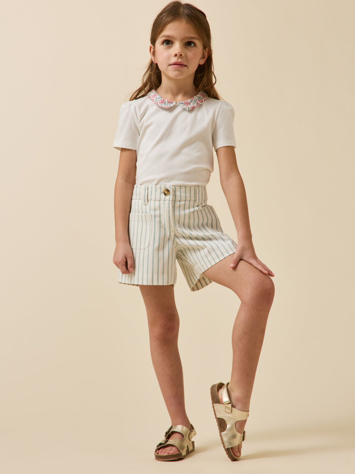 Short rayé Fille