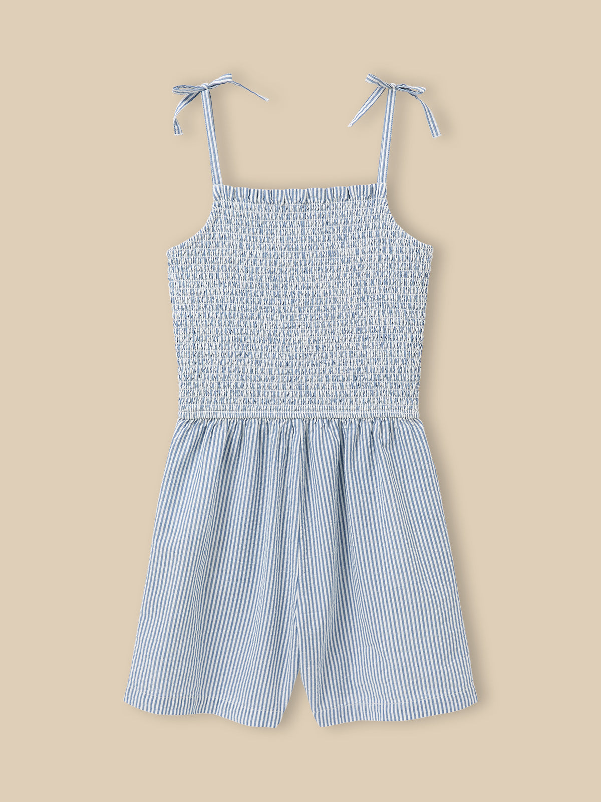 Combishort en seersucker Fille