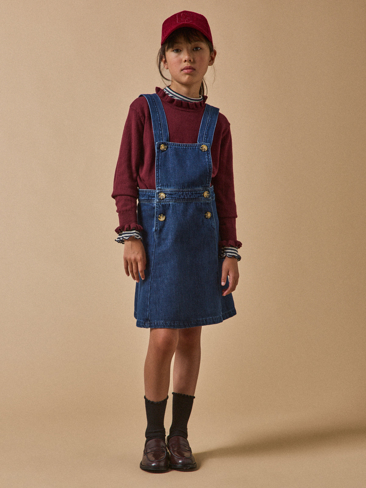 Robe tablier en denim Fille