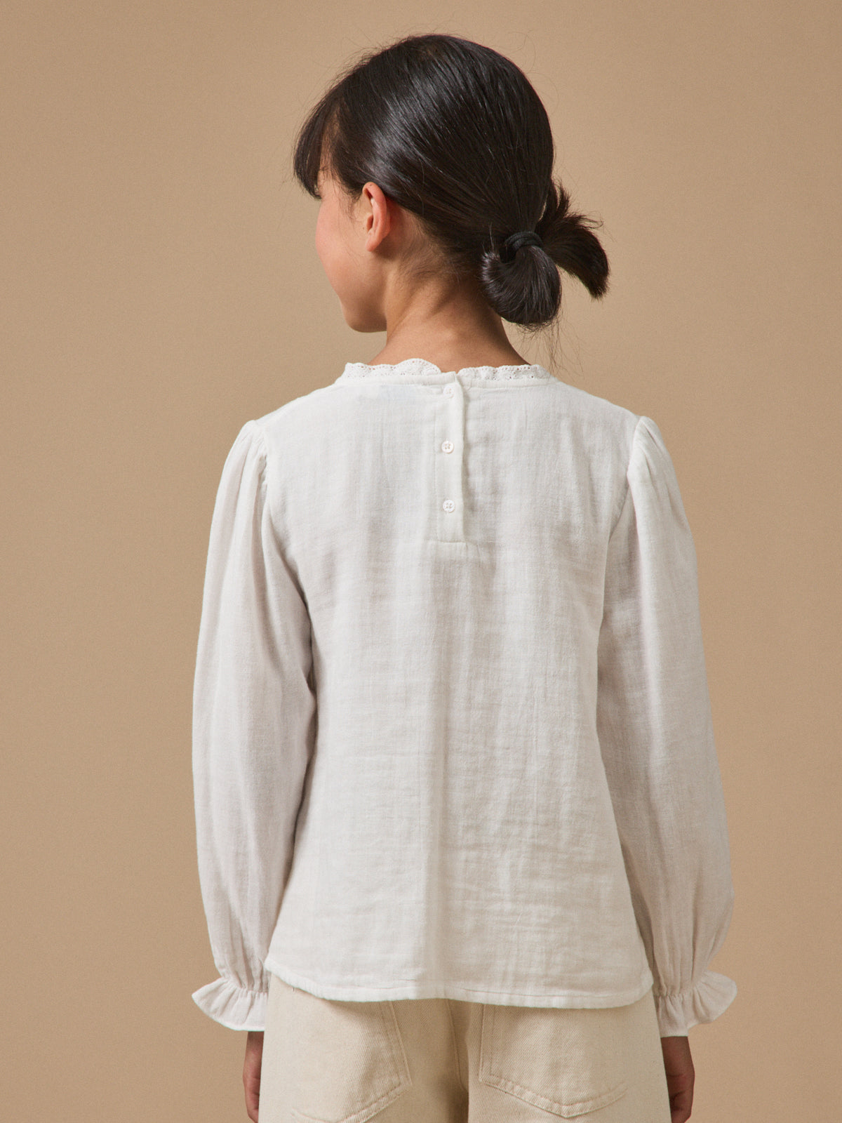 Chemise trousseau Fille gaze de coton