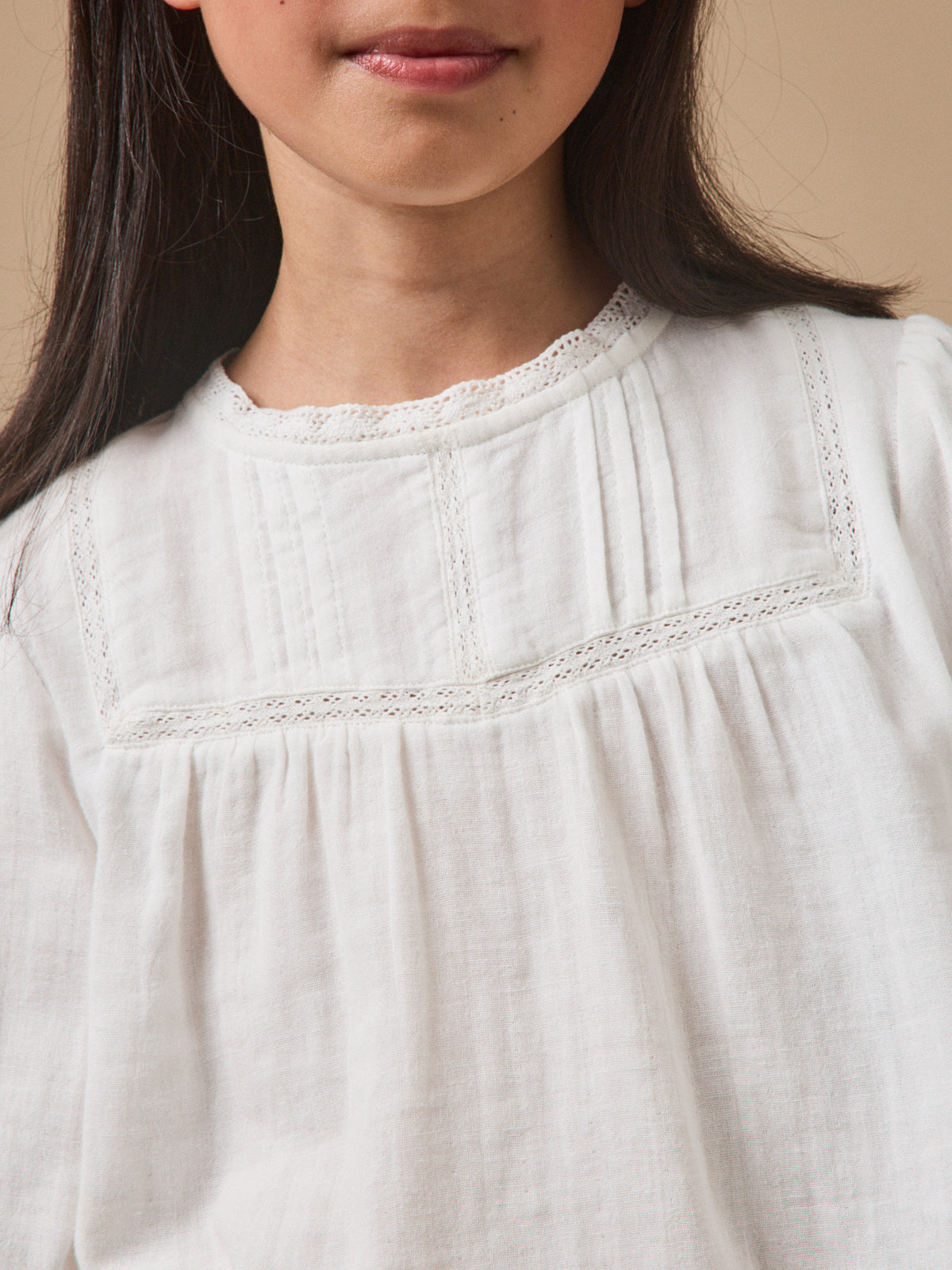 Chemise trousseau Fille gaze de coton