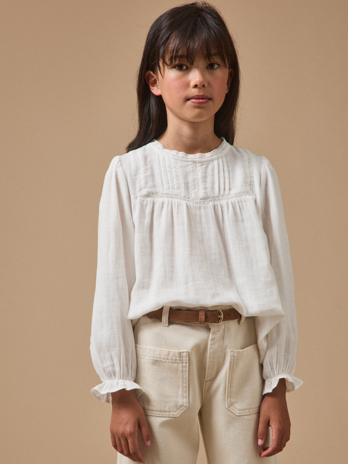 Chemise trousseau Fille gaze de coton