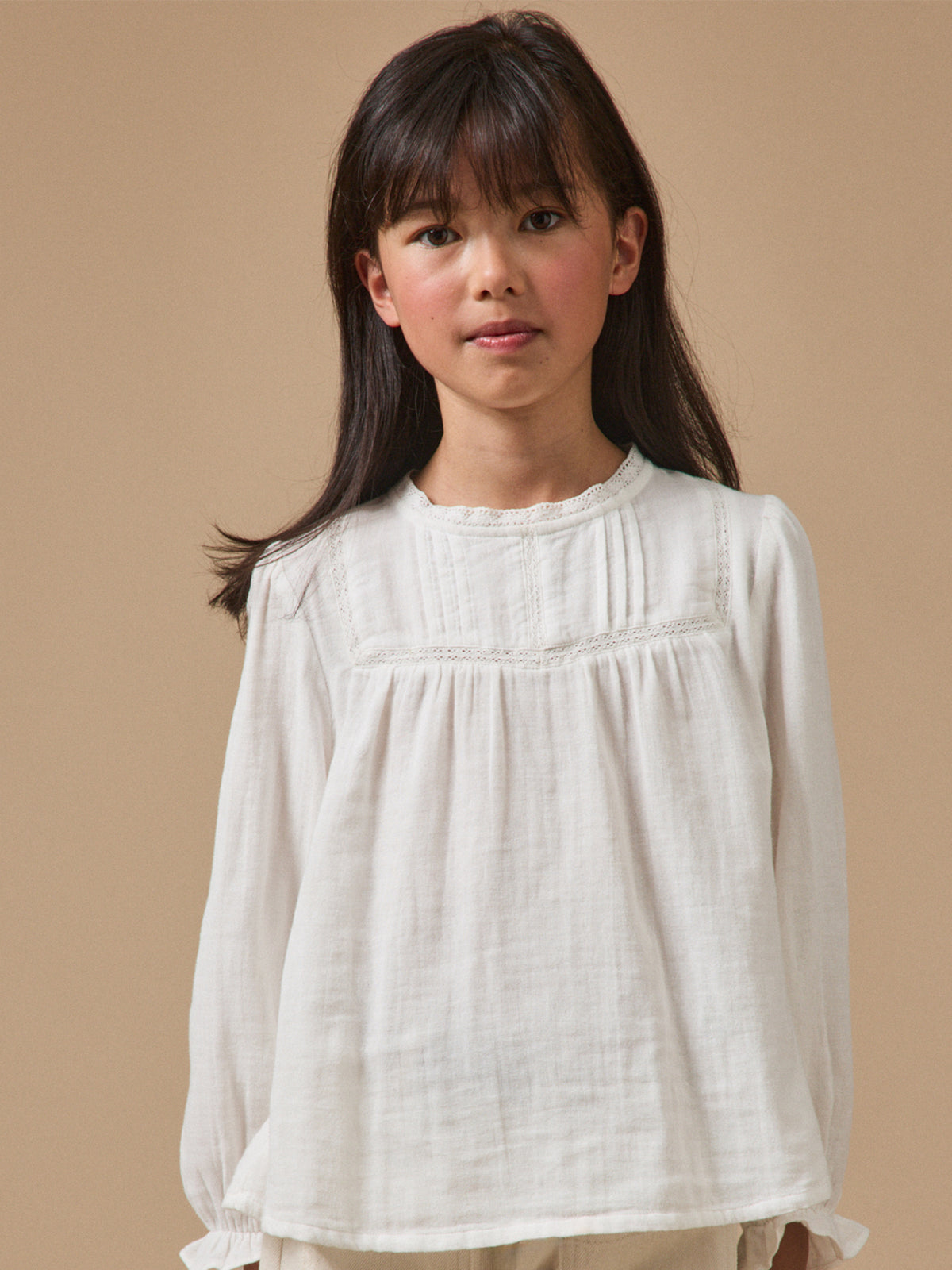 Chemise trousseau Fille gaze de coton