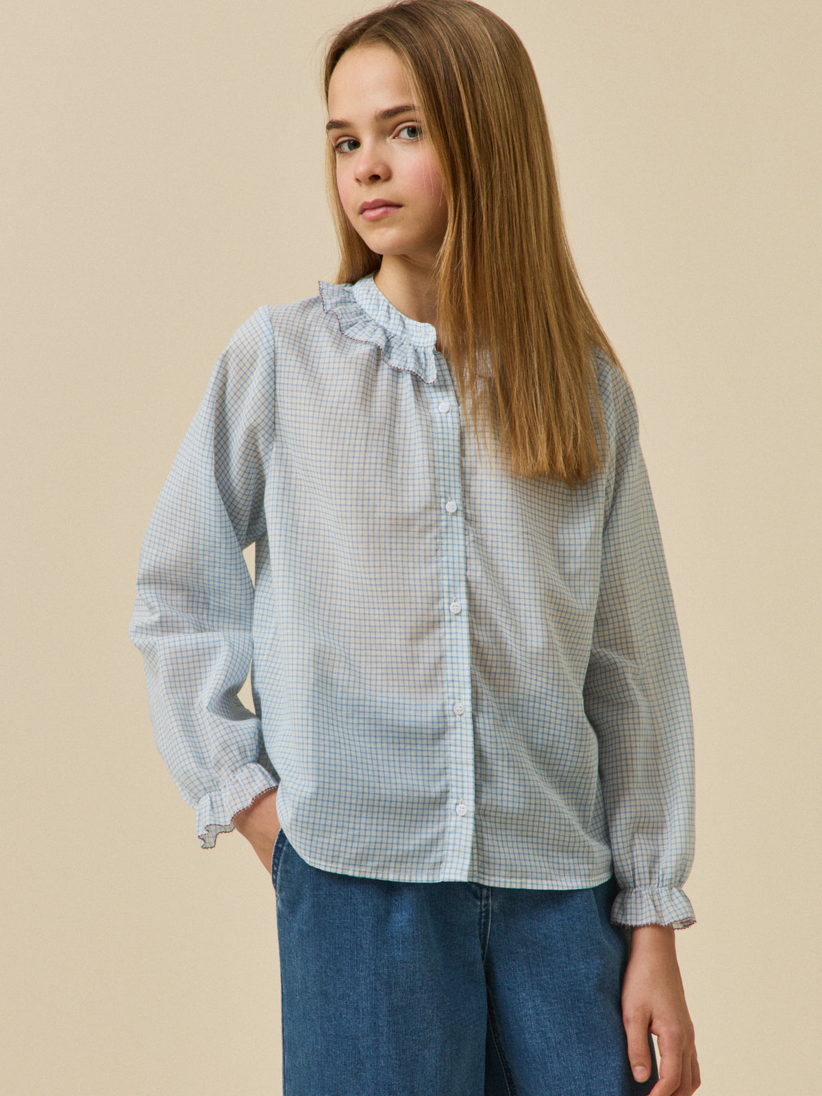 Blouse à carreaux