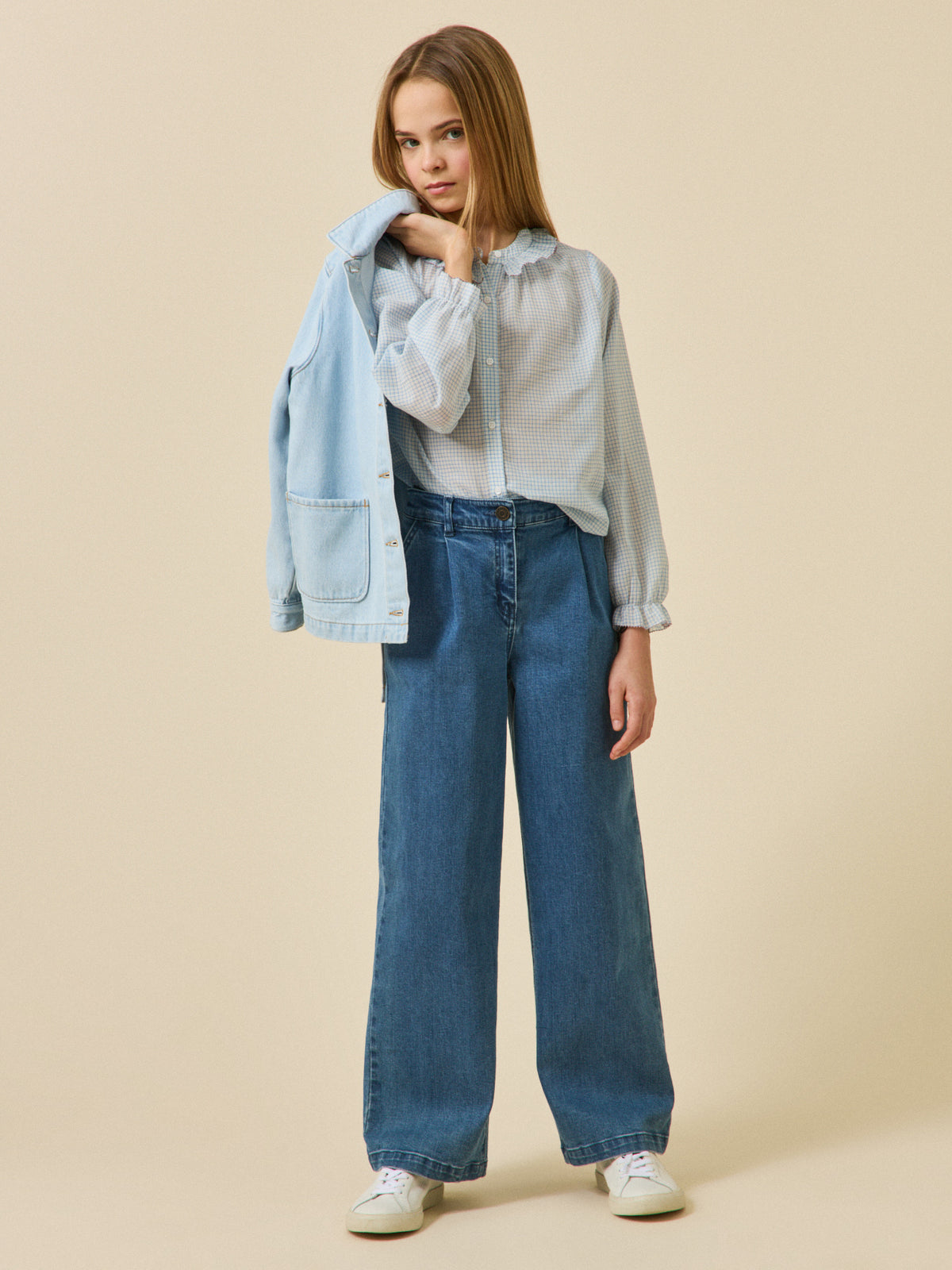 Blouse à carreaux