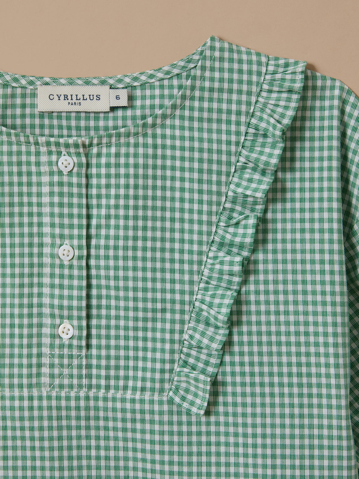 Blouse imprimée vichy Fille