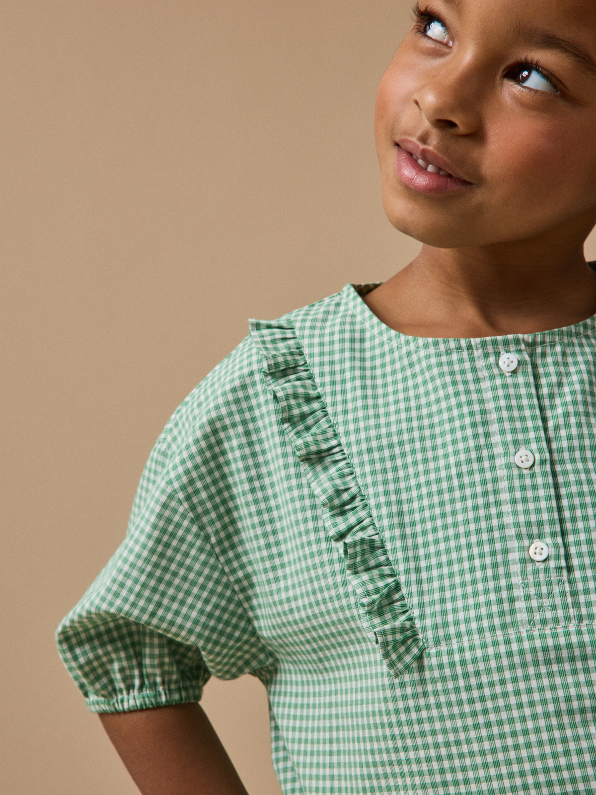 Blouse imprimée vichy Fille