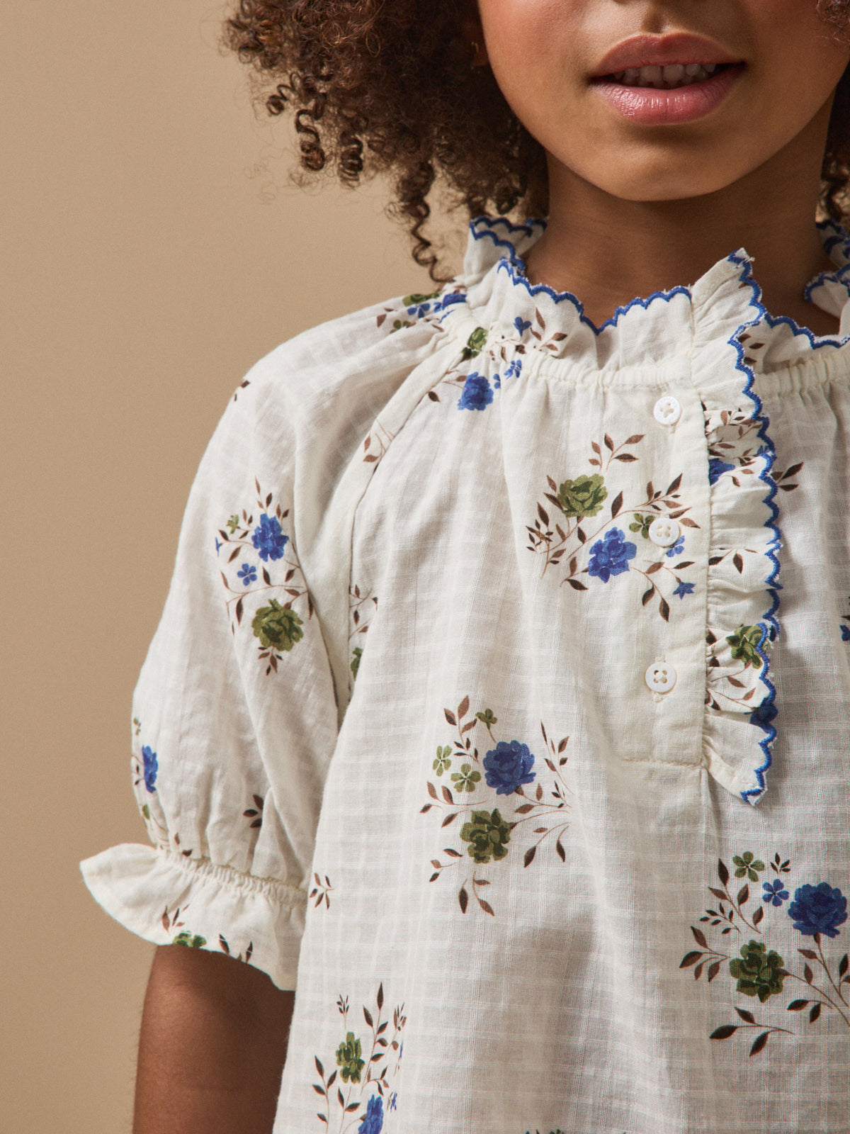 Blouse coton dobby imprimée Fille