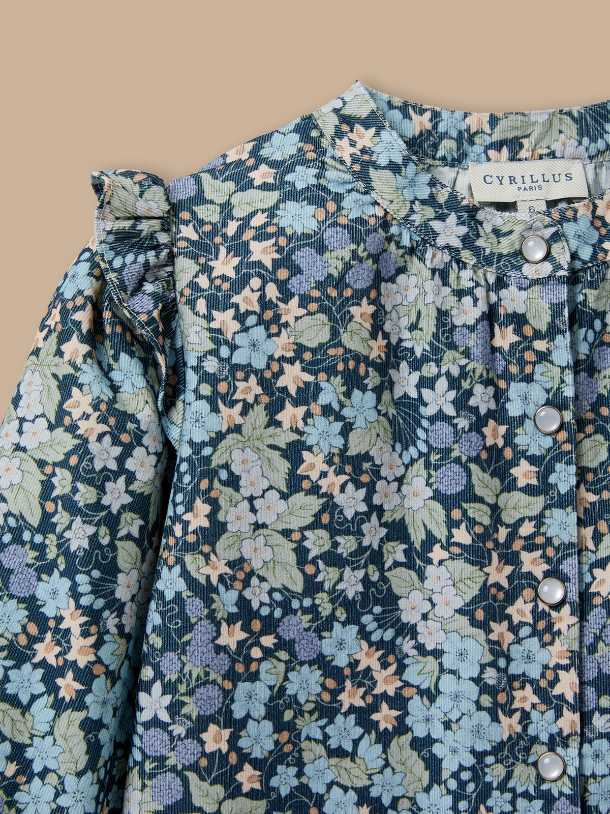 Chemise velours tissu Liberty Fille