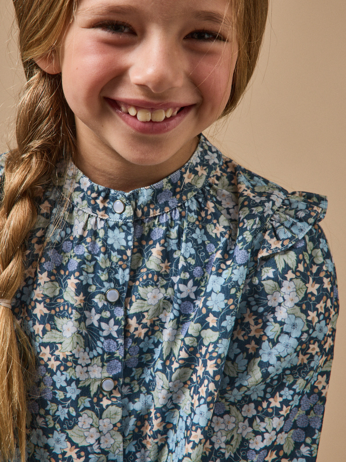 Chemise velours tissu Liberty Fille
