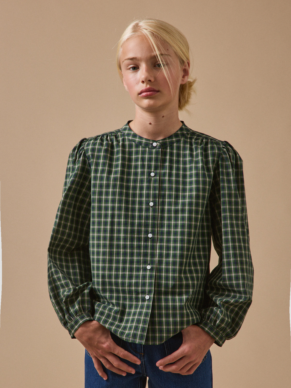 Chemise à carreaux Fille