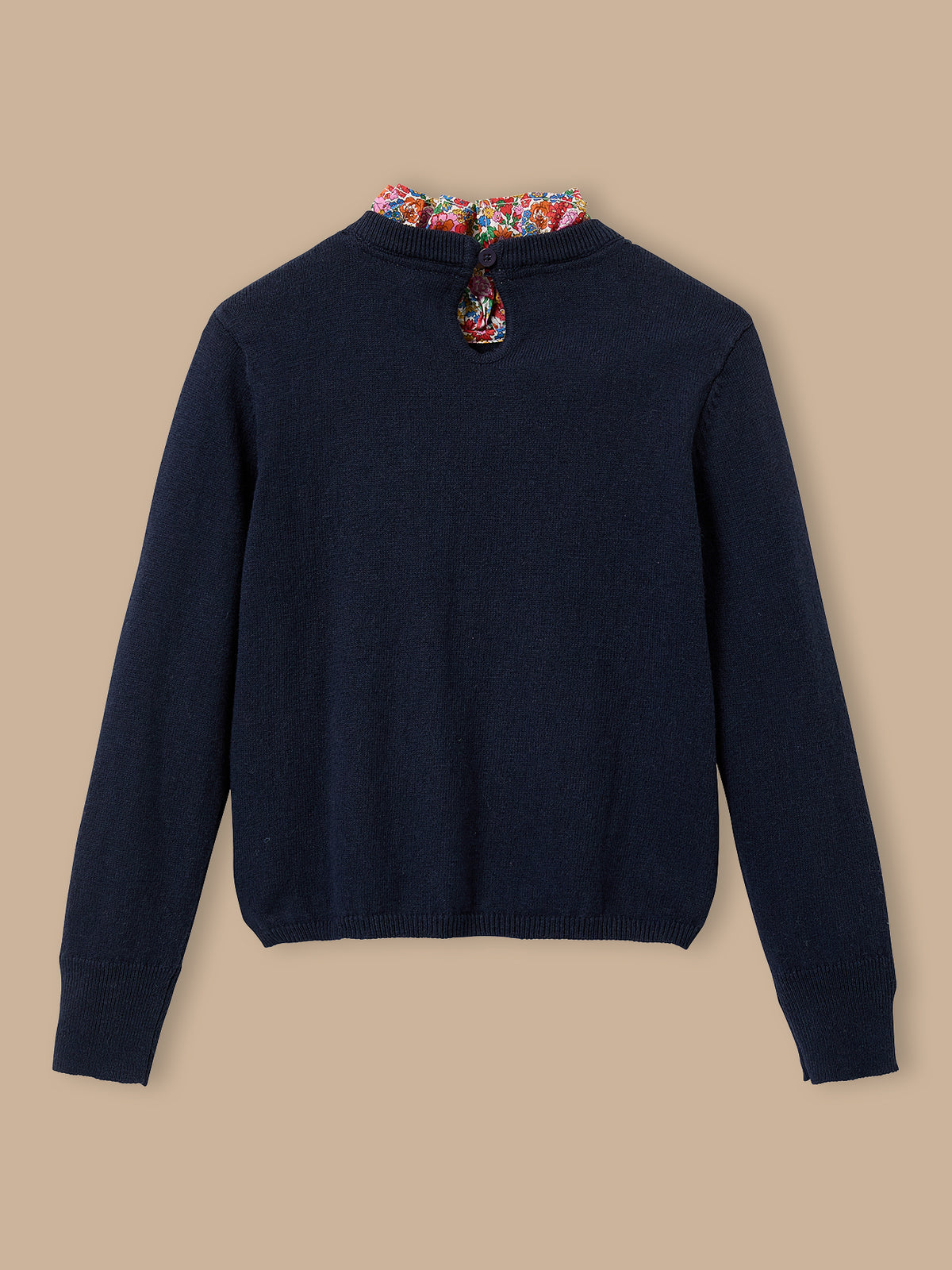 Pull Fille col en tissu Liberty