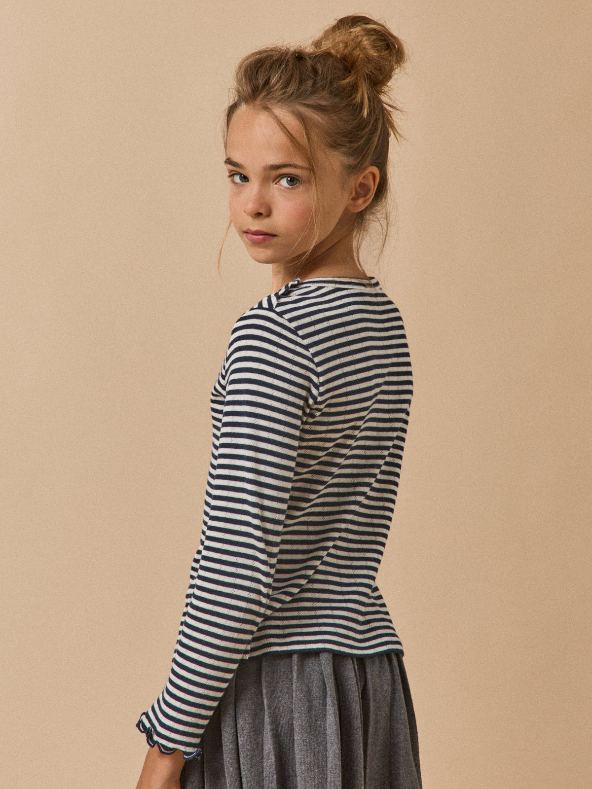 T-shirt en pointelle Fille - Coton biologique