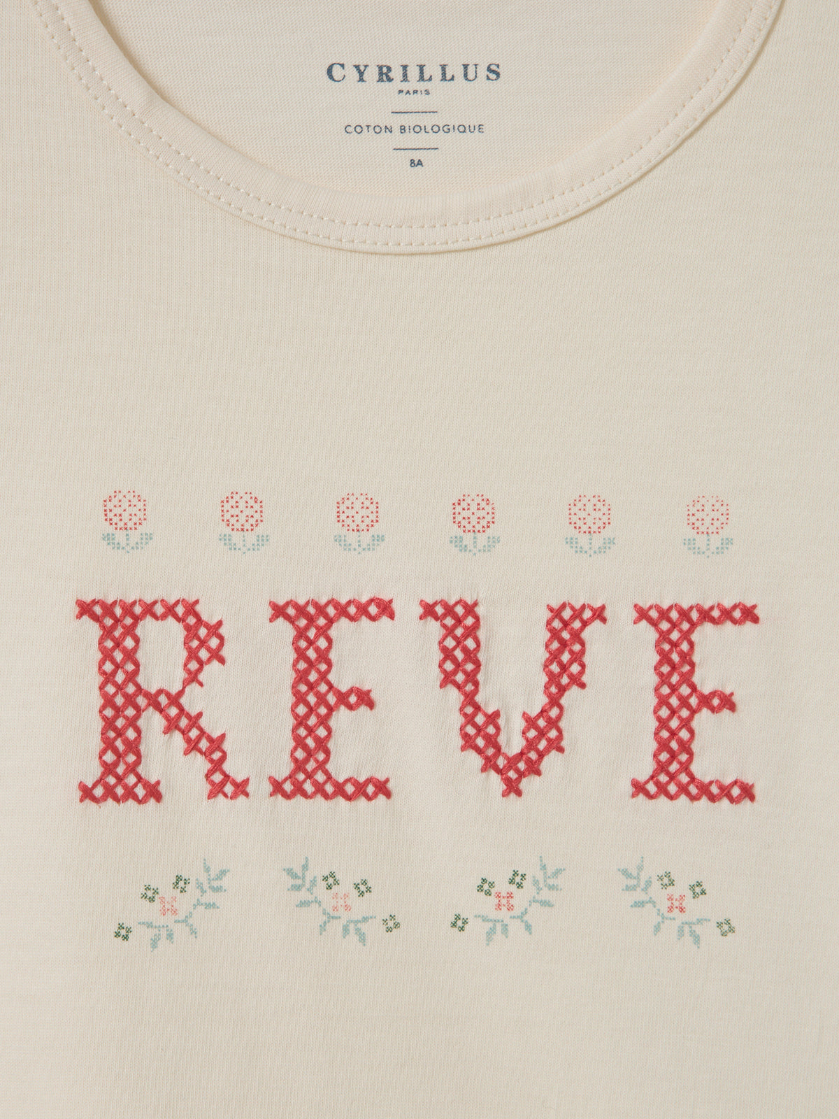 T-shirt brodé - Coton Biologique