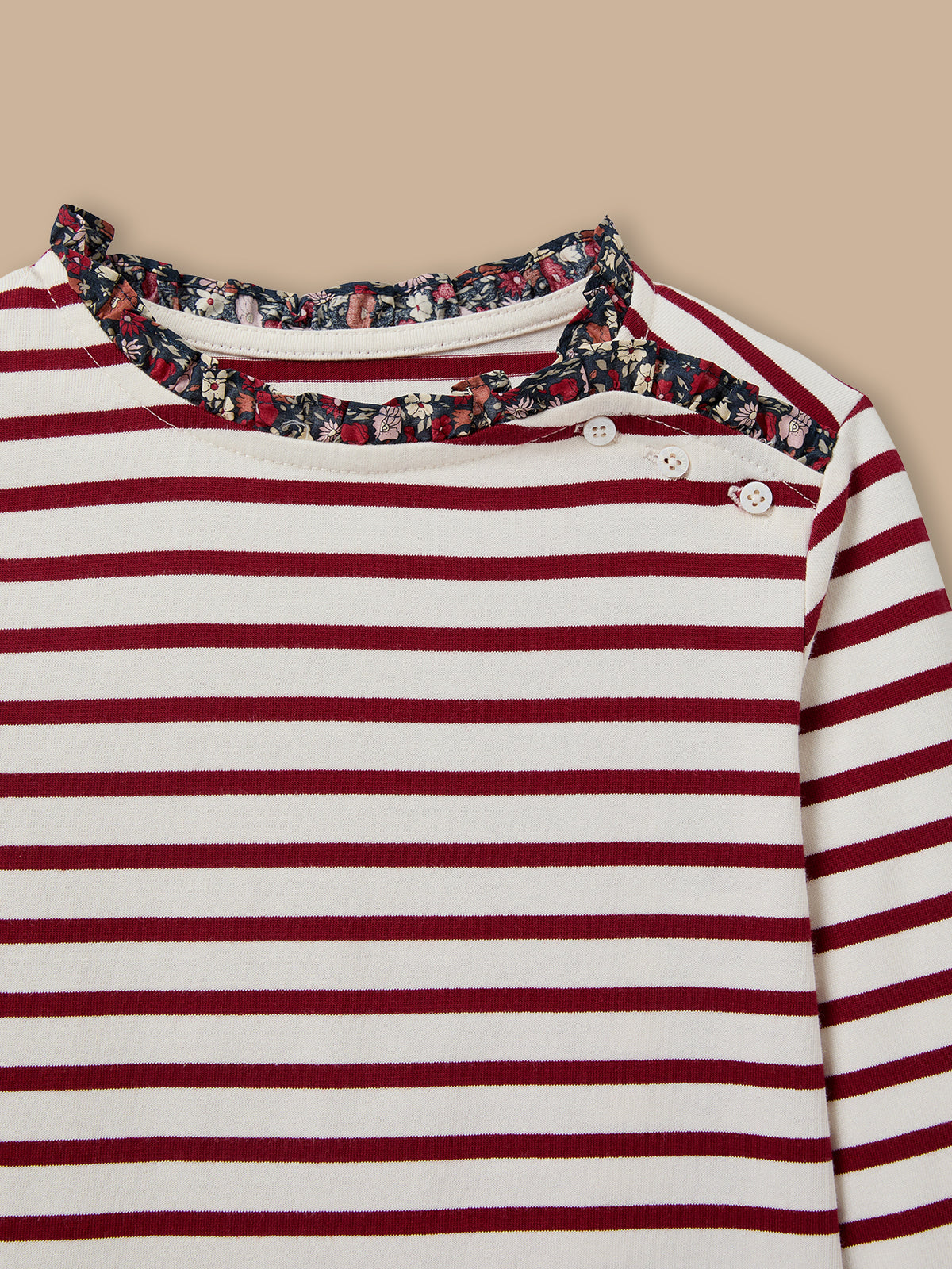 T-shirt marinière Fille tissu Liberty