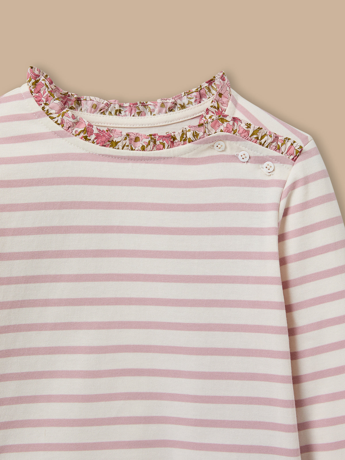 T-shirt marinière Fille tissu Liberty