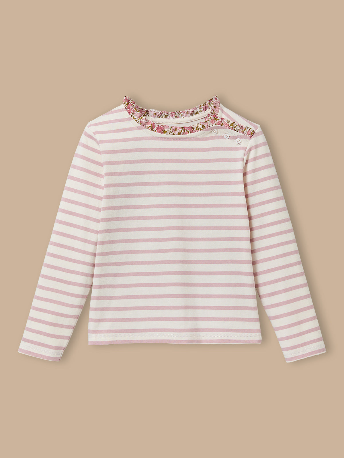 T-shirt marinière Fille tissu Liberty