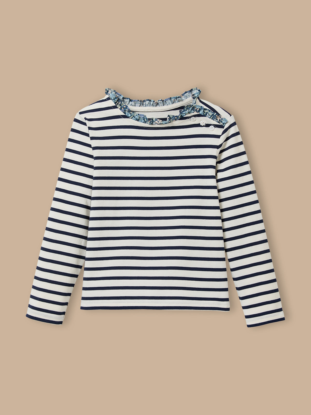 T-shirt marinière Fille tissu Liberty