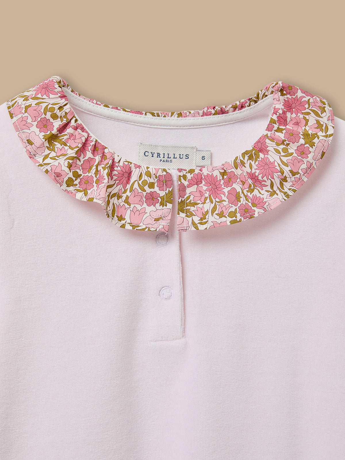 Pyjama col tissu Liberty Fille
