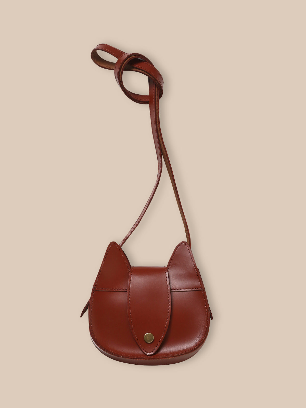 Sac écureuil en cuir Fille