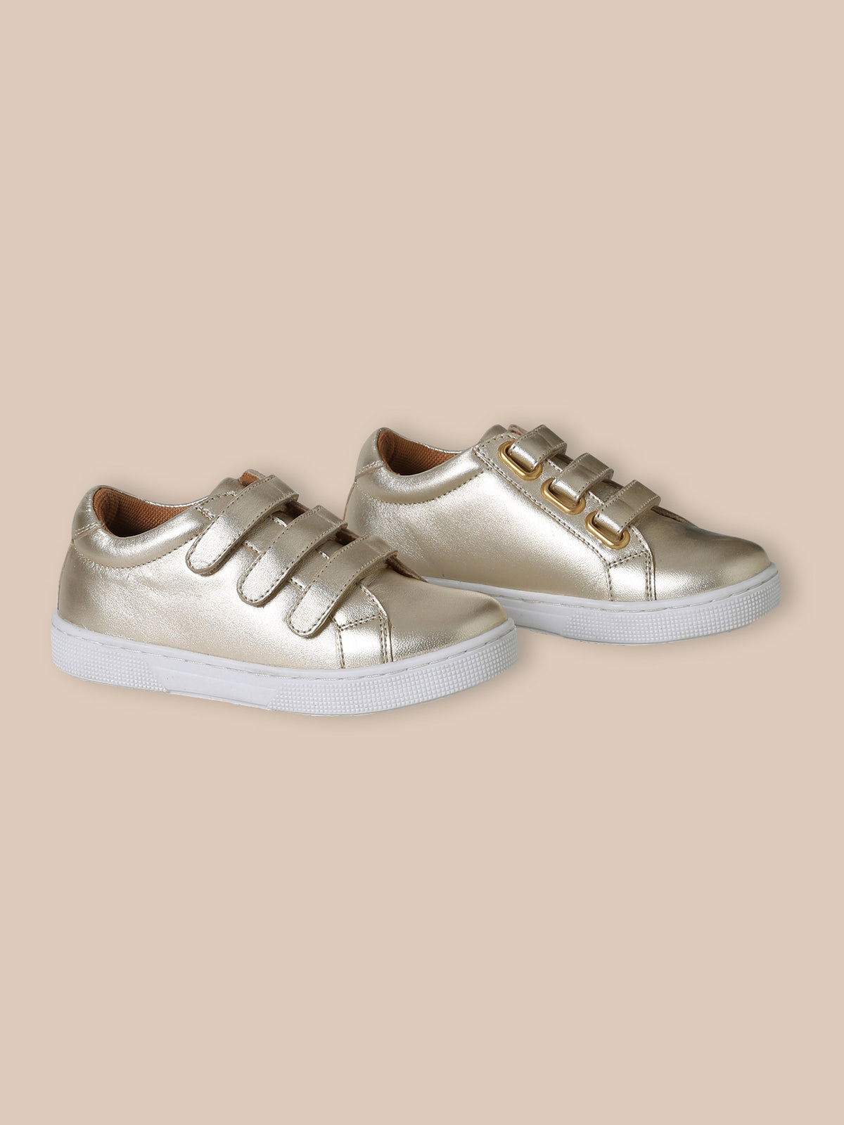 Baskets en cuir irisé Fille