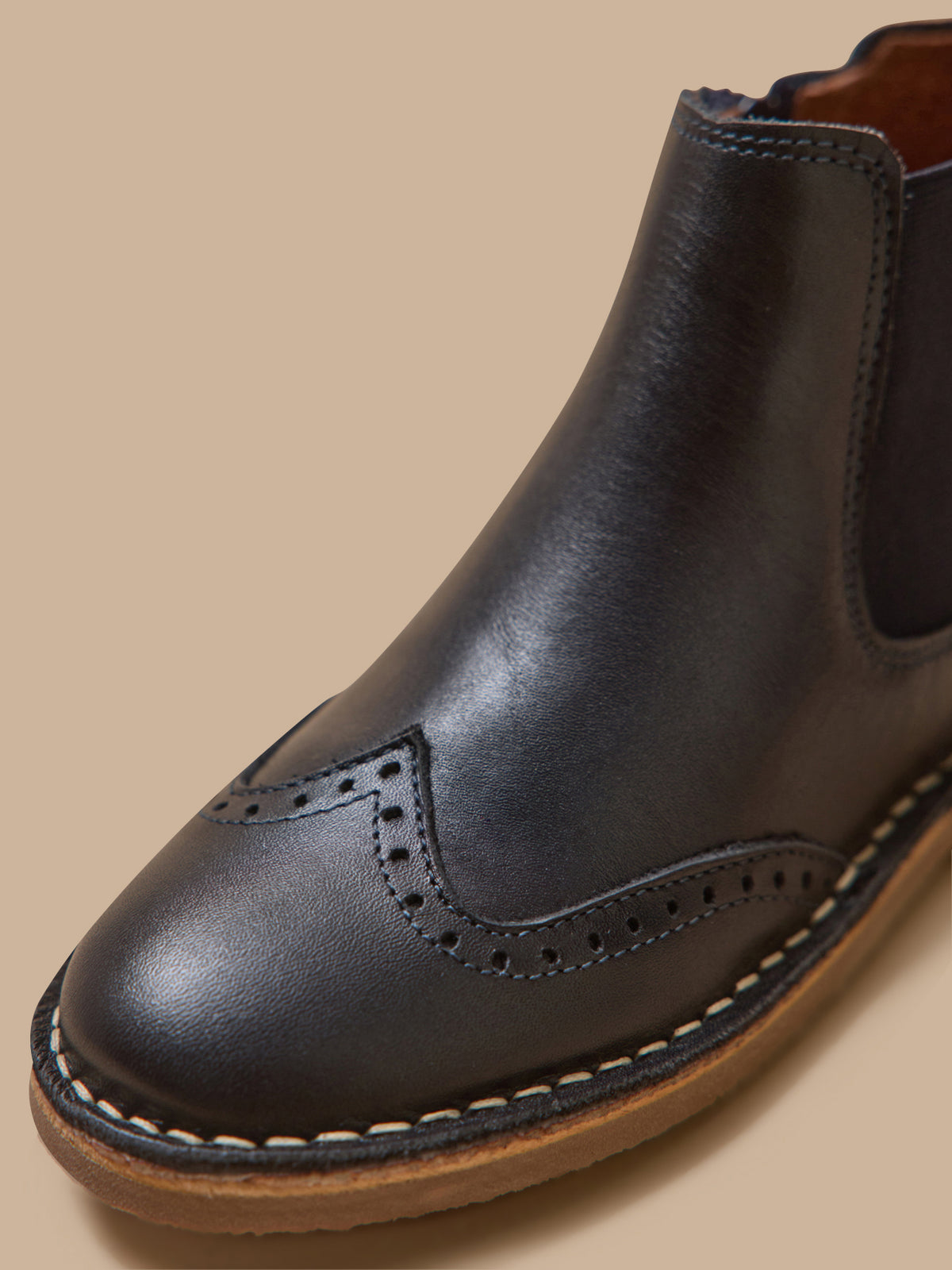 Boots bout fleuri Fille en cuir