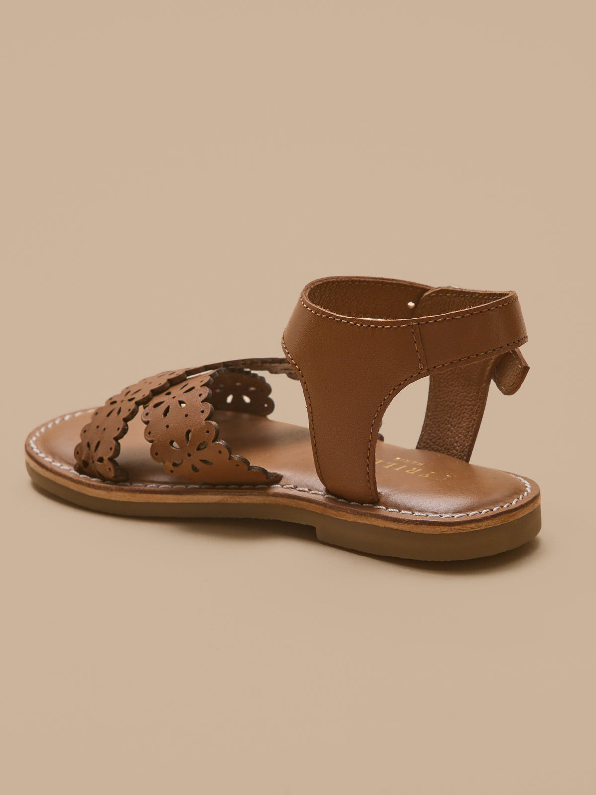 Sandales perforées Fille en cuir