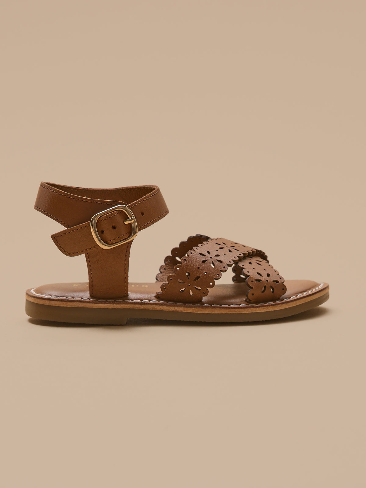 Sandales perforées Fille en cuir