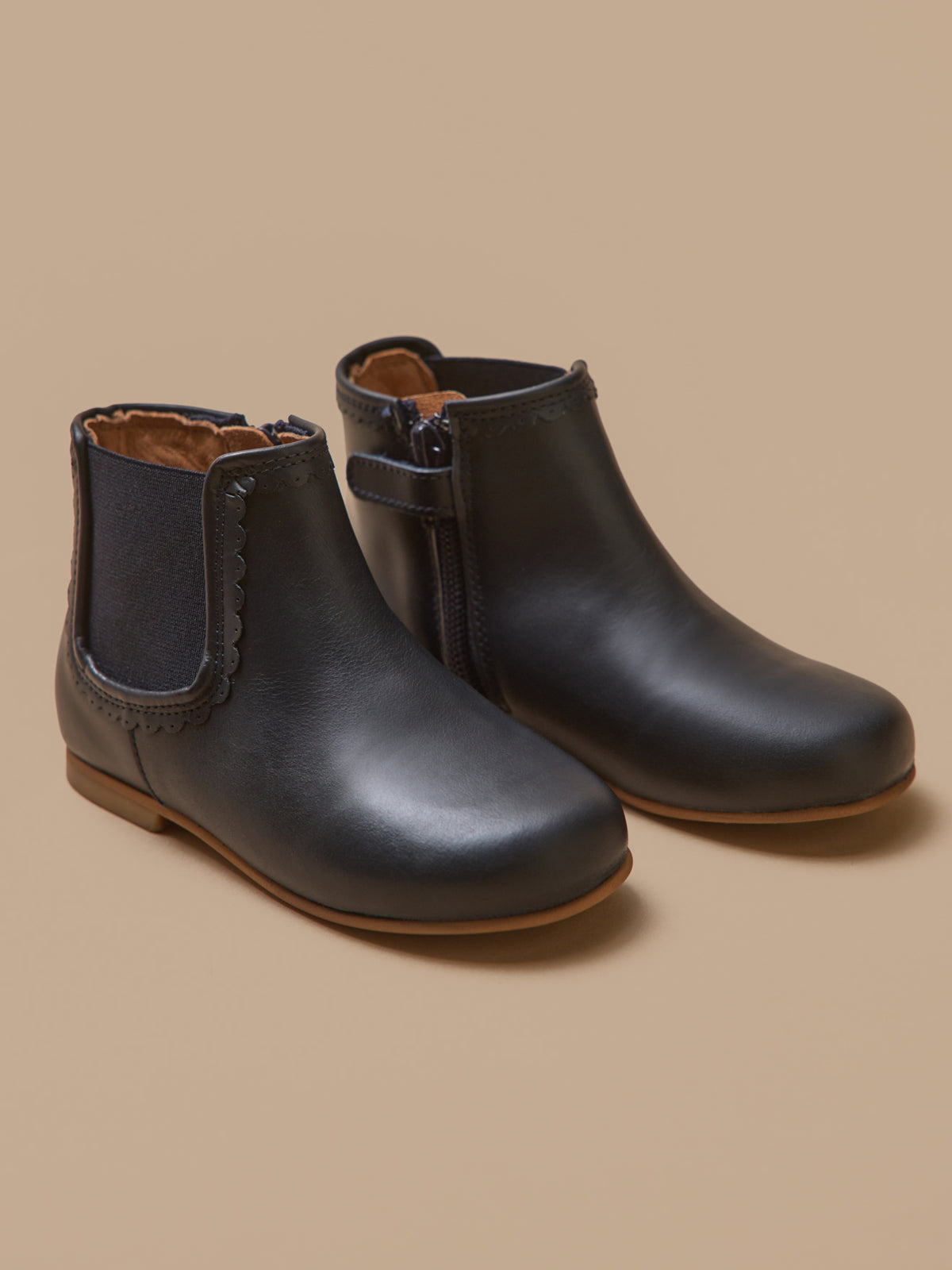 Boots cuir fille
