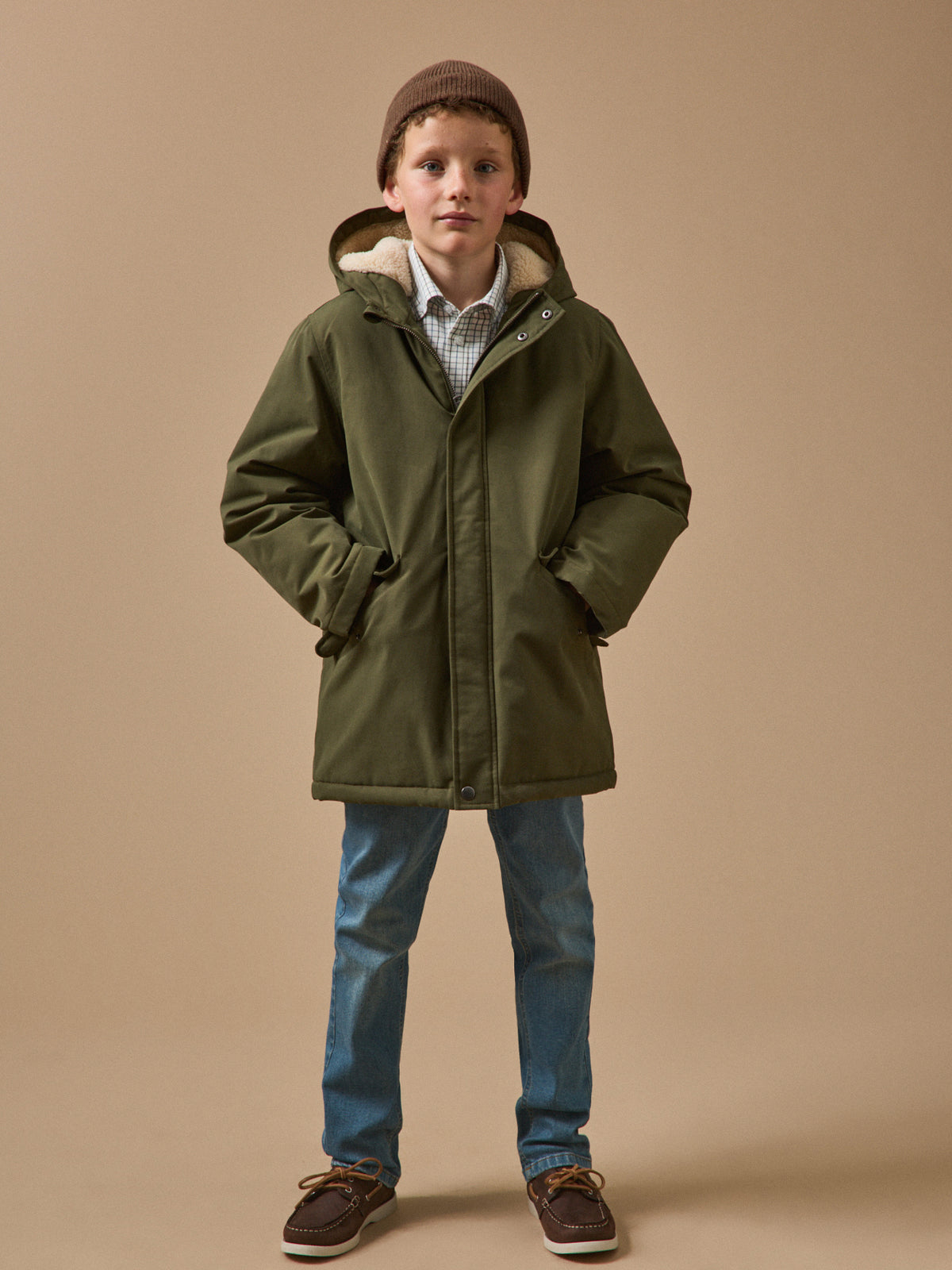 Parka doublée sherpa Garçon