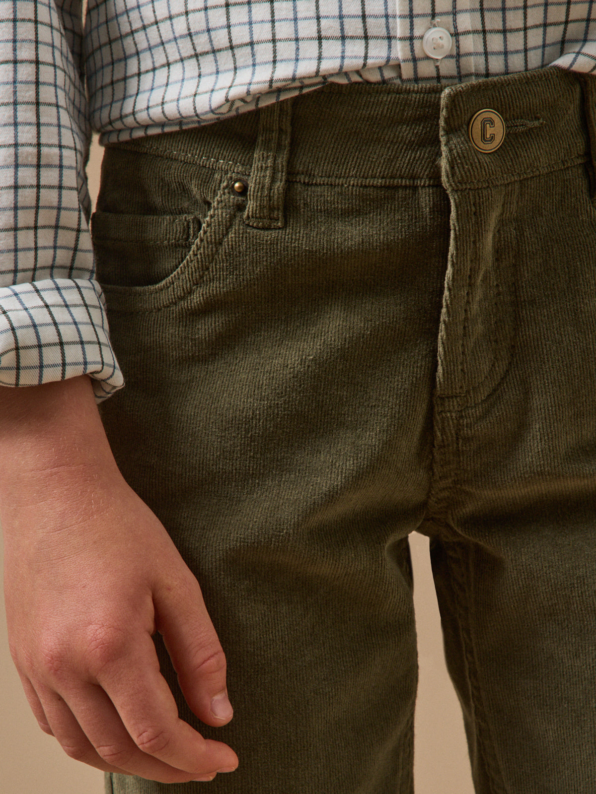 Slim en velours Garçon
