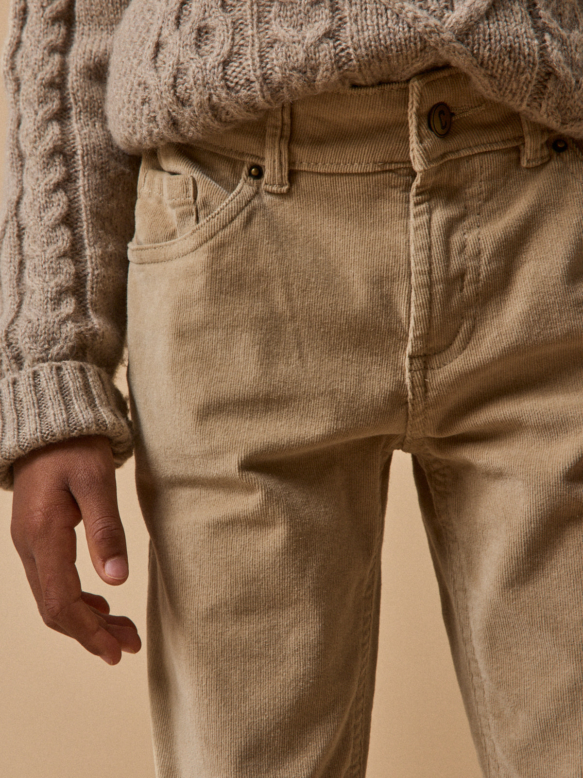 Slim en velours Garçon