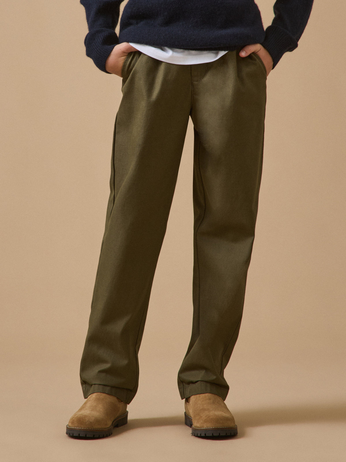 Pantalon relax en twill Garçon