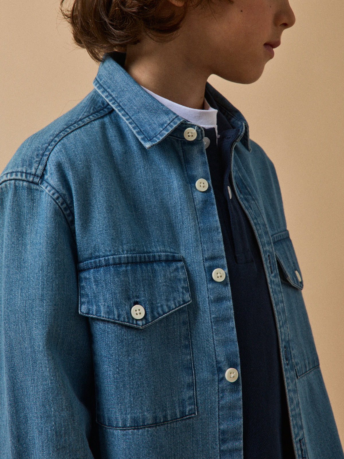 Chemise en denim garçon