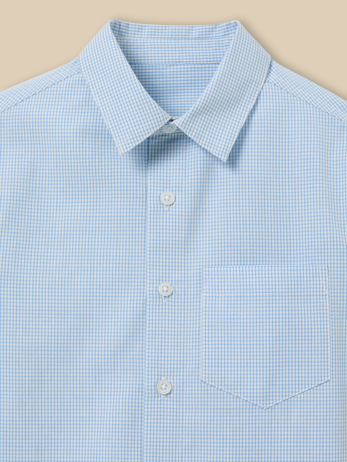 Chemise en micro vichy garçon.