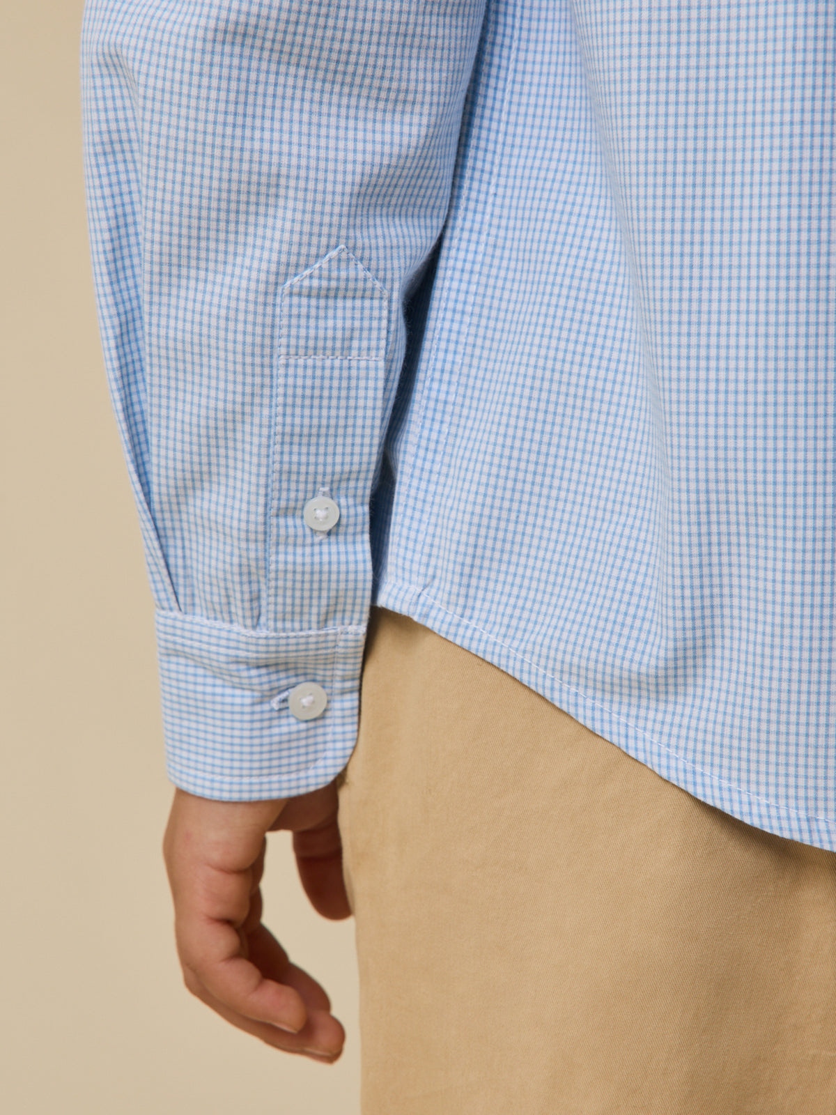 Chemise en micro vichy garçon.