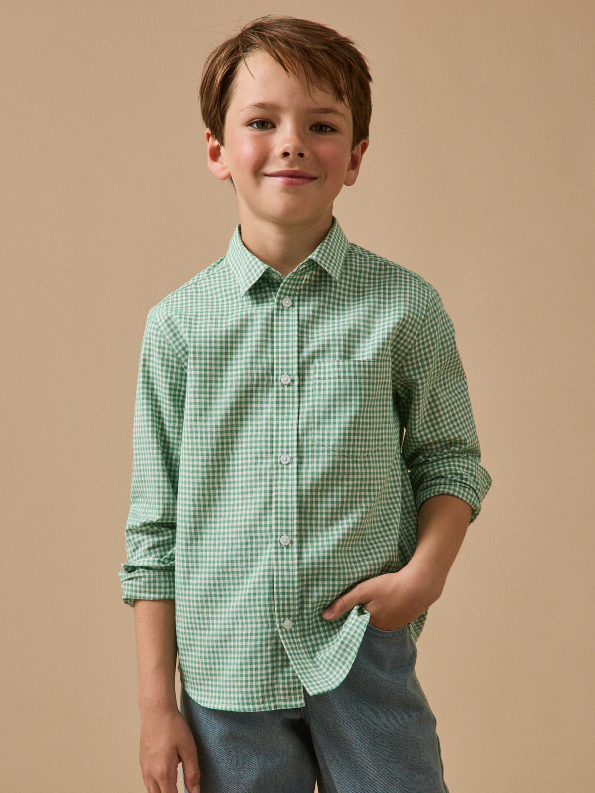 Chemise à petits carreaux Garçon