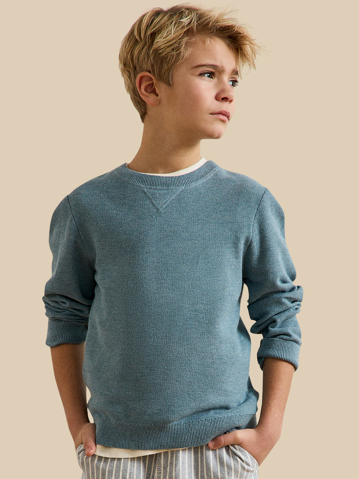Pull Garçon maille fantaisie