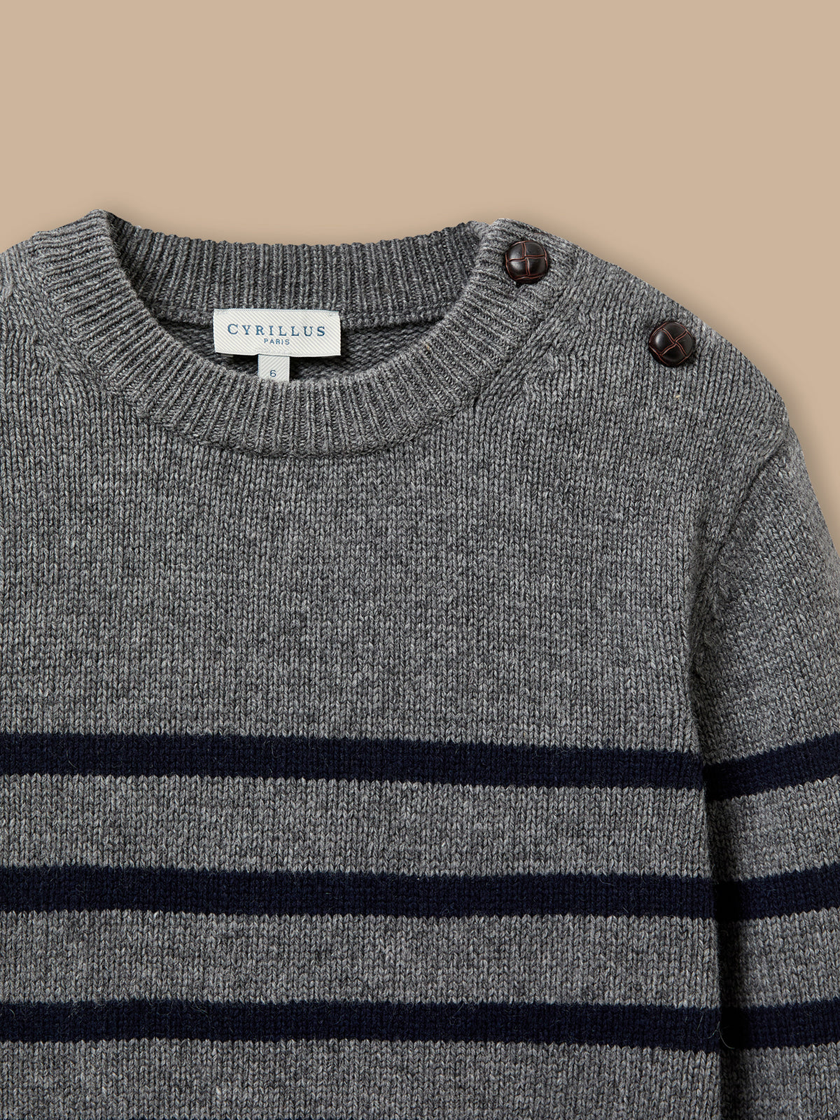 Pull marinière Garçon en laine majoritaire