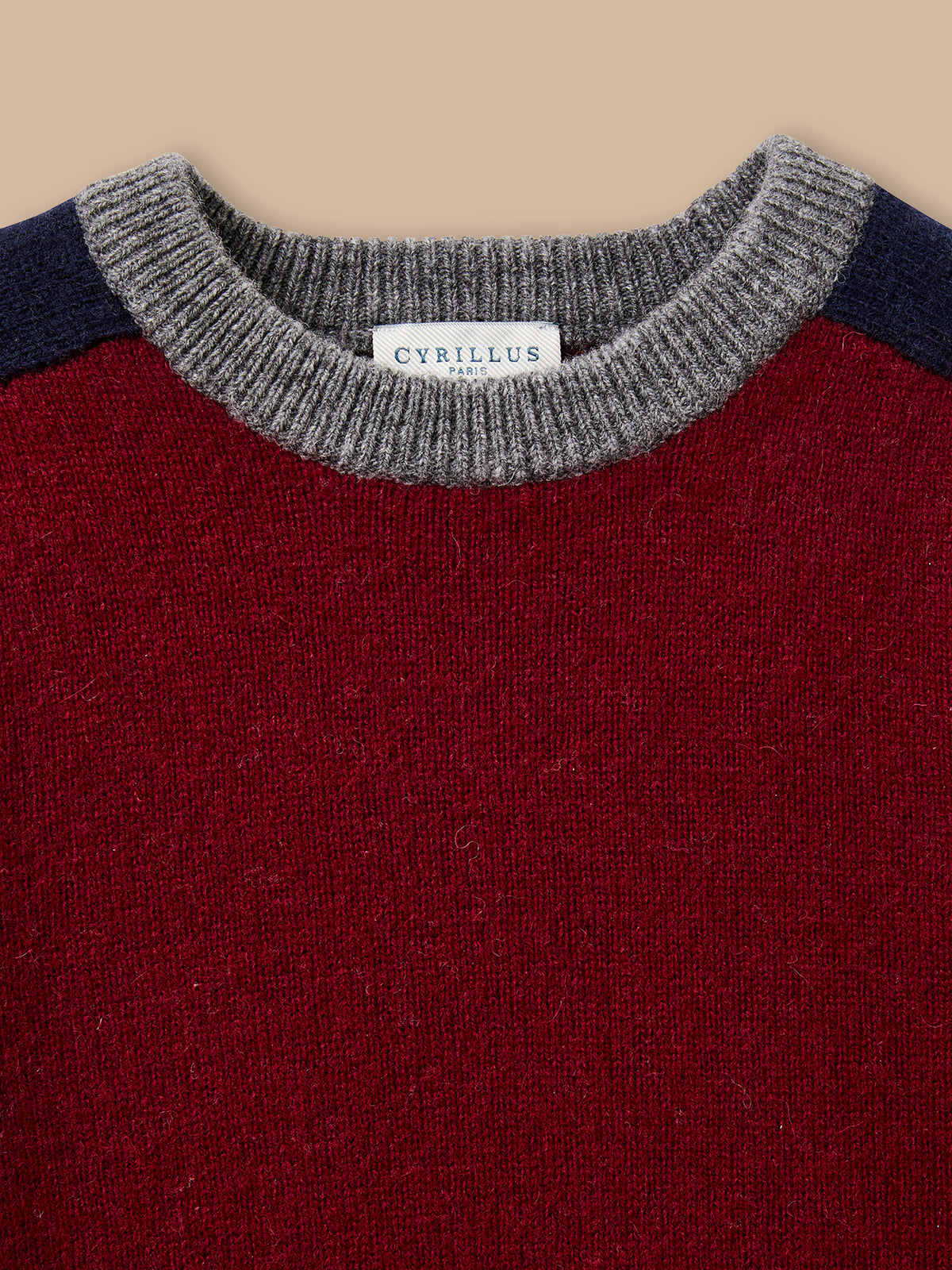 Pull colorblock en laine Garçon