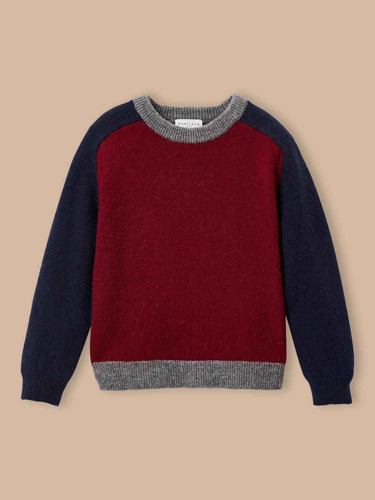 Pull colorblock en laine Garçon