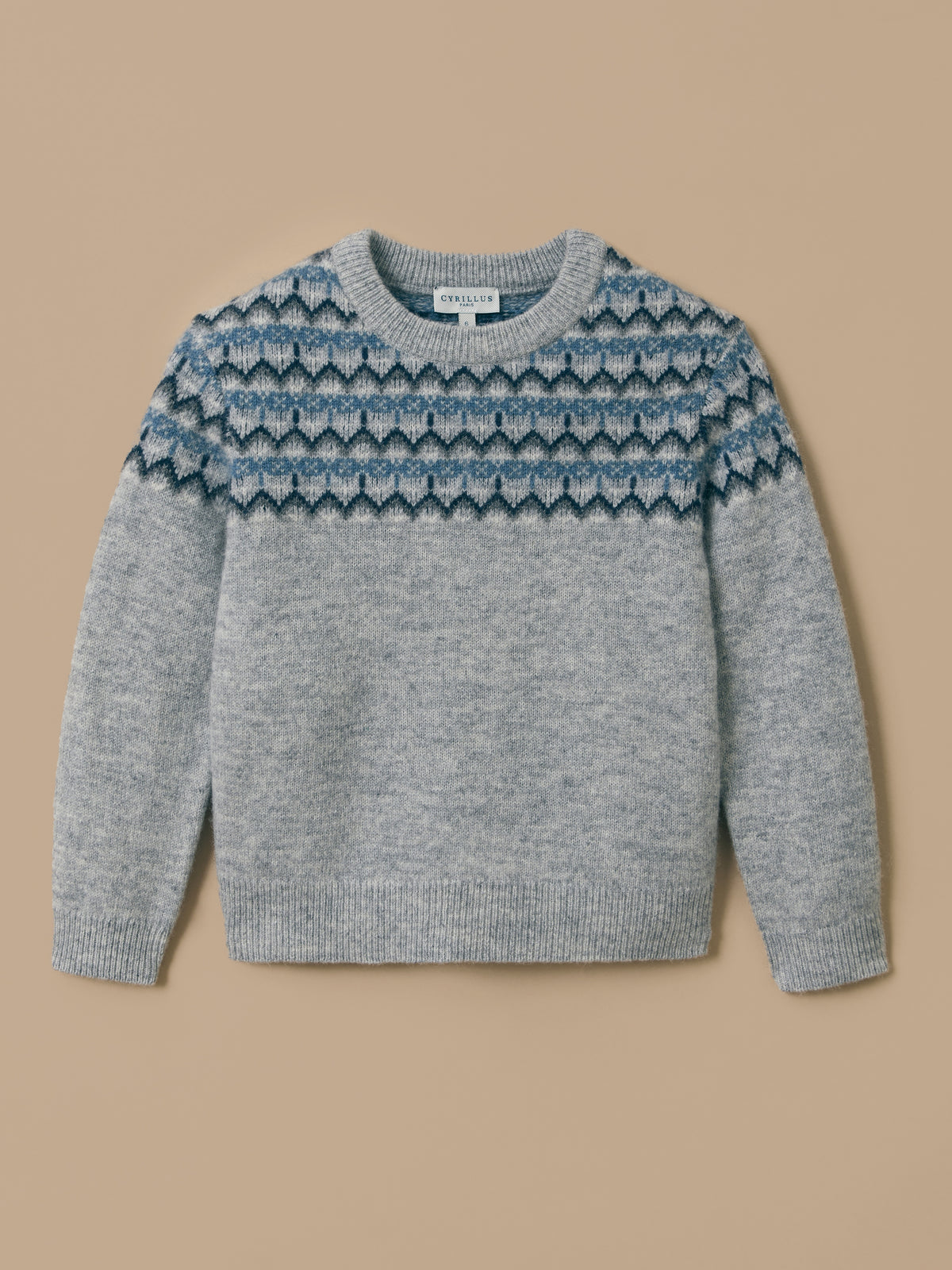 Pull jacquard avec laine Garçon